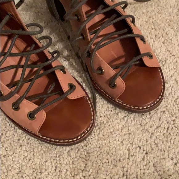 free people lace up 3.5 block heel - Picture 5 of 10